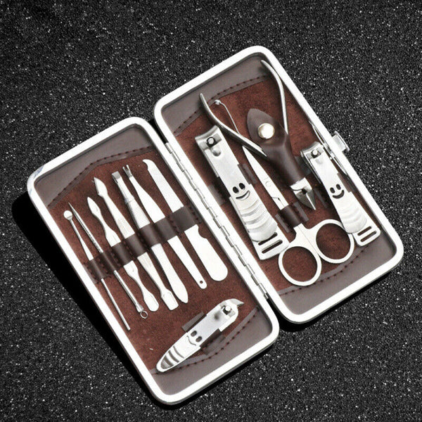 12x Nail Care Cutter Grooming Kit Set Cuticle Clippers Pedicure Manicure U SEJ