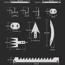 22 in1 Multi Tool Card survival Wallet sized Camping Hiking Emergency Kit  Gear