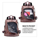 Womens Backpack Purse Pu Leather Anti-Theft Backpack Casual Satchel School