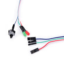 Case desktop ATX power on switch cable reset with HDD LED light for computer Kw