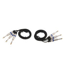 2Pieces 1/4 Inch TRS Stereo To Dual 1/4 Inch TS Mono Y-Splitter Cable