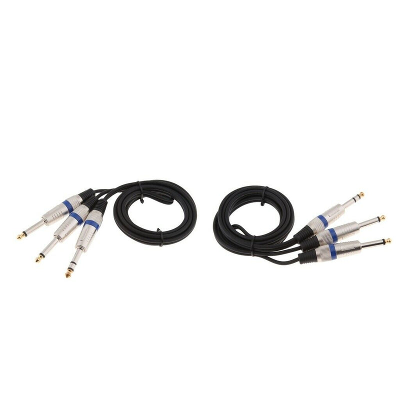 2Pieces 1/4 Inch TRS Stereo To Dual 1/4 Inch TS Mono Y-Splitter Cable