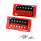 1 Set Of 2Pcs Red & Black Humbucker Double Coil Pickups Neck Bridge for Lp
