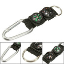 3 in 1 Camping Climbing Hiking Mini Carabiner Keychain Compass Thermometer S7J5