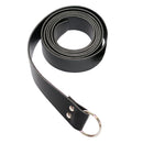Mens Medieval Sabre Knight Leather Waistband Ring Buckle Belt Black