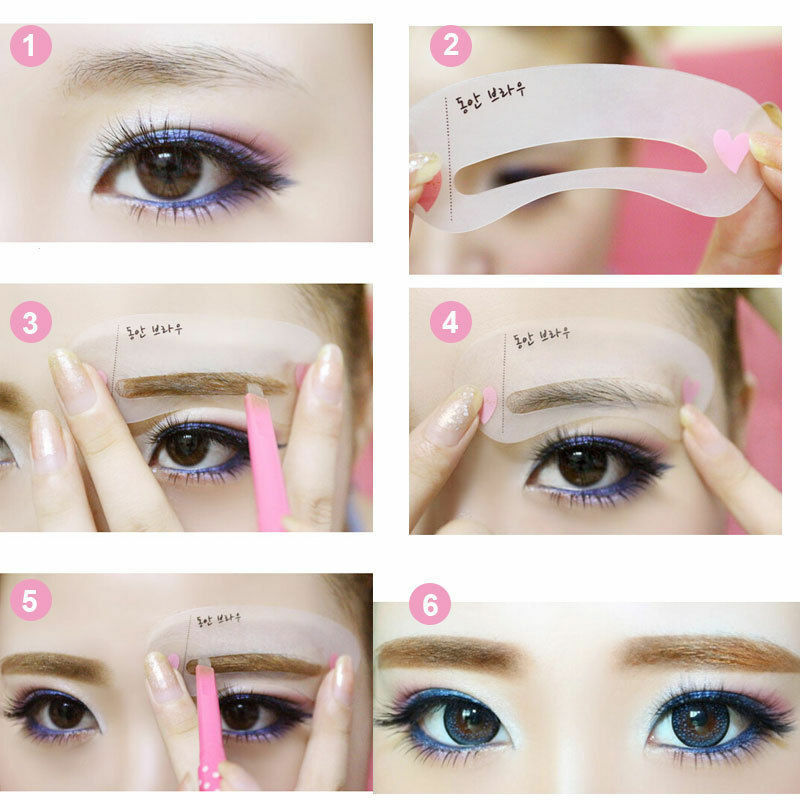 Korean 3 Style Mini Brow Class Drawing Guide Eyebrow card Template helper Gw