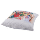 Santa Claus Carriage flax Pillow Case Cushion Pillow Cover Series four Z7D5