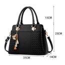 Women Handbags Ladies Purses Satchel Shoulder Bags Tote Bag(Black) X2T8