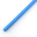 Collapsible Silicone Straw Reusable Folding Drinking Straw Blue Straight_B