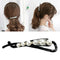 Black White Pearls Bow Banana Hair Clip Diamond Ponytail Holder Hair Clip