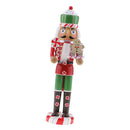36CM Xmas Christmas Traditional Style Nutcracker Wooden Guard Decoration C