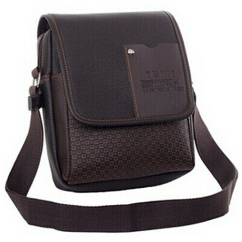 Pu Leather Men Messenger Bag Briefcase shoulder crossbody handbag business  E2D7