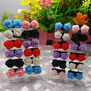 12 Pairs Rose Stud Earrings Mixed Color Flower Earrings Wholesale Jewelry Set M&