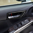 Pair Car Styling Carbon Fiber Front Door Interior Handle Cover Trims for LE
