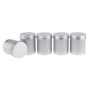 5Pcs Empty Containers with Screw Top for Cosmetics Spices Salves Beads 80ml