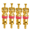 4pcs Car Tire A/C Schrader Valve Cores with 4-in-1 Tire Valve Stem Remover