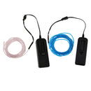 2PCS Luminescent Neon LED Lights Glow EL Wire String 5 Meters Blue White