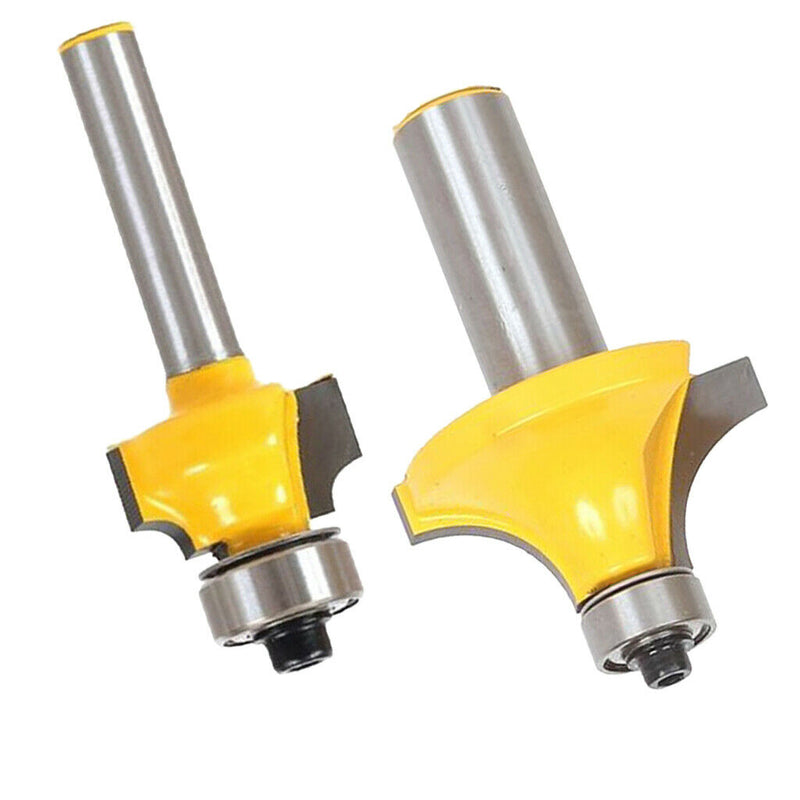 Pack of 2 Alloy Woodworking Chisel Tool - 1/2 Shank and 1/4 Shank Round Over