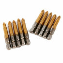 10pcs 50mm PH2 1/4 inch Hex Shank Magnetic Cross Head Screwdriver Bits Tita Z8K9