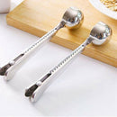 10 Pcs Scoop With Clip,2-In-1 Stainless Steel Coffee Scoop And Bag Clip For