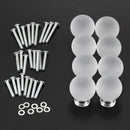 8-IN-1 Diameter 30mm Clear Round Ball Crystal Glass Cabinet Knob Cupboard D