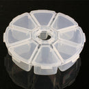 2Pcs Nail Art Rhinestones Beads Display Box Storage Case 8 Compartments