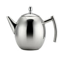 1.5L Stainless Steel Teapot Coffee Pot With Tea Leaf Strainer Infuser Filter