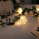 50Leds Rose Flower Led Fairy String Lights Solar Powered Wedding Valentine' Z6N6