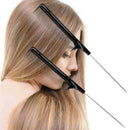 Black 22cm Useful Fine-tooth Metal Pin Hairdressing Hair Style Rat Tail Comb UK^