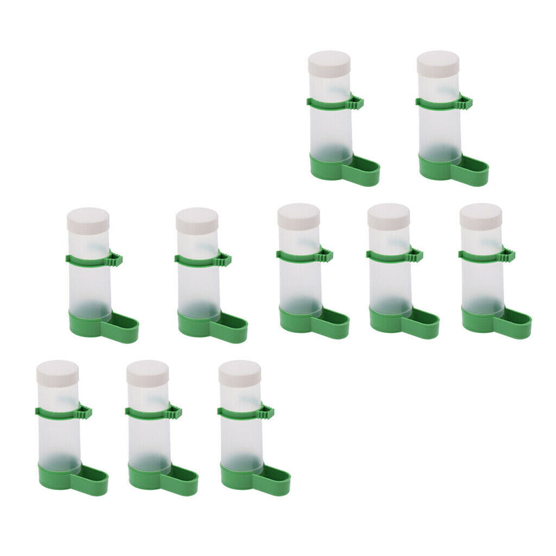 10x Bird Plastic Drinker Feeder Waterer Clip for Parrots Budgie Cockatiel