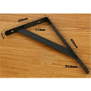 2-Piece Metal  L Shaped Wall Shelf Bracket Rack Support 400x250x3mm Black
