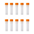 10pcs 1.5ml Cryovial Test Tube Sample Vial w/ Screw Cap