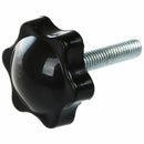 2 Pcs M6 x 30mm Male Thread 32mm Star Head Clamping Knob Black D3L8