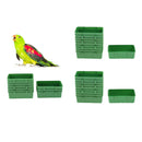 20 Pieces Bowls Food Eat Water Feeding Cage Hanging Parrot Pigeons Feeder Cup