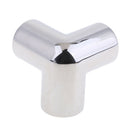 Marine Grade 316 Stainless Steel Boat Handrail - 3 Way 90 Degree 25mm
