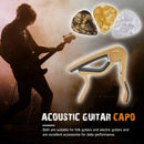 Aluminium Guitar Capo+3 Picks Mediator for Acoustic Electric Guitarra Parts
