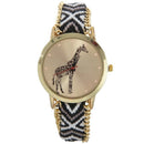 woman National Wind Weave DIY giraffe Bracelet Watch 9
