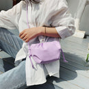 Women Cloud Shoulder Bag PU Day Clutch Solid Crossbody Handbag (Purple) A