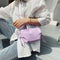 Women Cloud Shoulder Bag PU Day Clutch Solid Crossbody Handbag (Purple) A