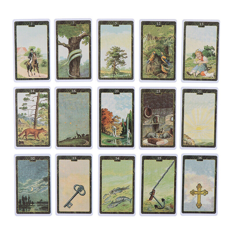 36Pcs/box Lenormand Oracle Cards English Version Board Game Tarot Deck CardS Ew