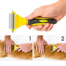 Double Sided Pet Dematting Comb | Stainless Steel Grooming Brush for Small, Q2B8