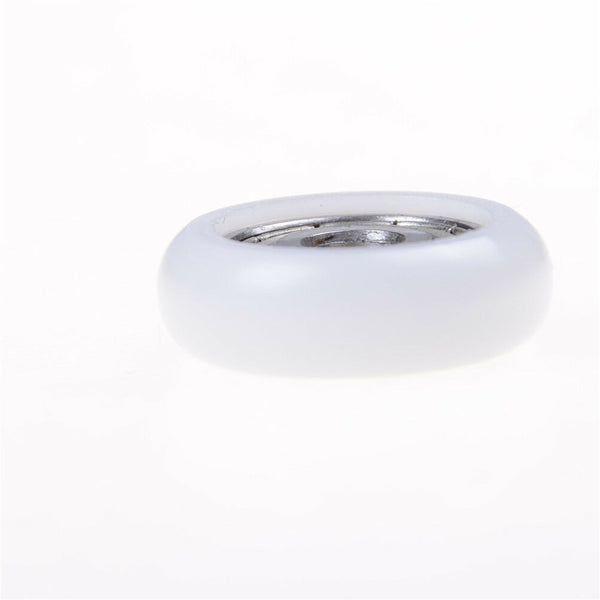 1 Nylon Plastic Carbon Steel Pulley Wheels Roller Groove Ball Bearing White JR