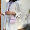 Women Mini Shoulder Bag Alligator PU Tote Chain Crossbody Pouch (Purple)