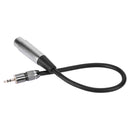 3pin XLR Female to 3.5mm TRS Male Cable Audio Adapter Cable Metal Connector  K1B