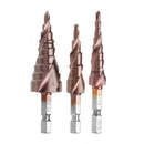 3Pcs M35 Cobalt Step Drill Bit 3-12/4-12/4-20Mm Step Drill Cutter Pagoda Sh