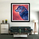 5D DIY Full Drill Diamond Painting Cross Stitch Embroidery (Blue Wolf)