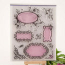 2pcs Floral Transparent Clear TPR Stamp for Seal DIY Scrapbooking Photo Album