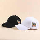 Fashion Butterfly Embroidered Baseball Cap Men And Women Baseball Cap 100%
