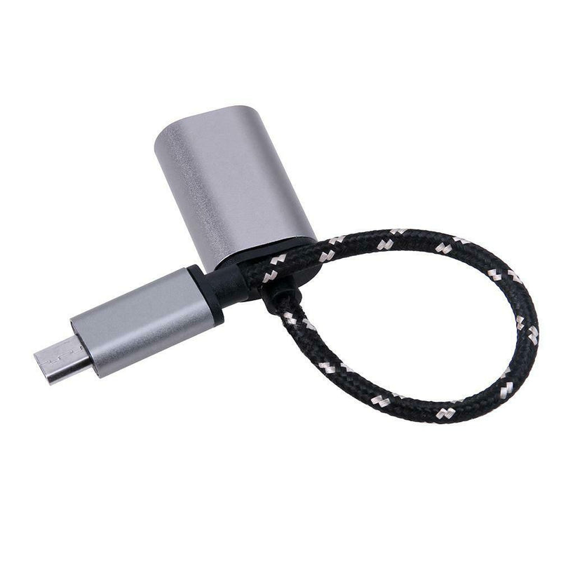 6.9inch Braided Alloy Micro USB Male to USB Female OTG Adapter Cable