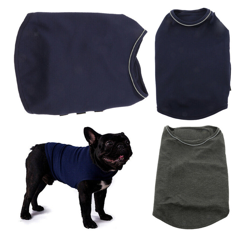 2pcs Dog Thunder Shirt for Small Medium Large Dog for Thunder Anxiety Blue S